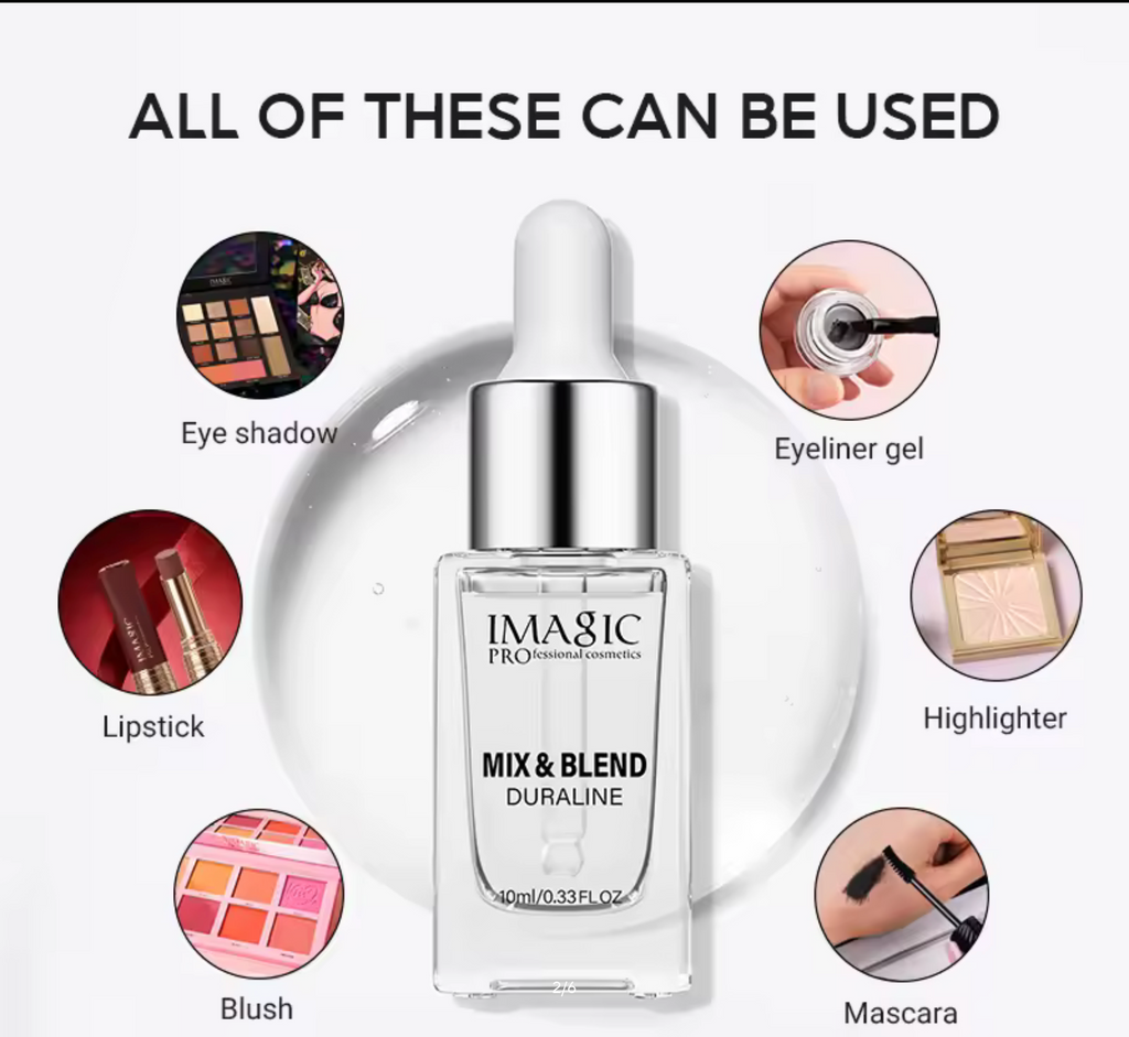 IMAGIC Makeup Thinner for Lipstick/Mascara/Eyeliner - MIX&BLEND to Enhance Color, Waterproof & Long Lasting, 10ml