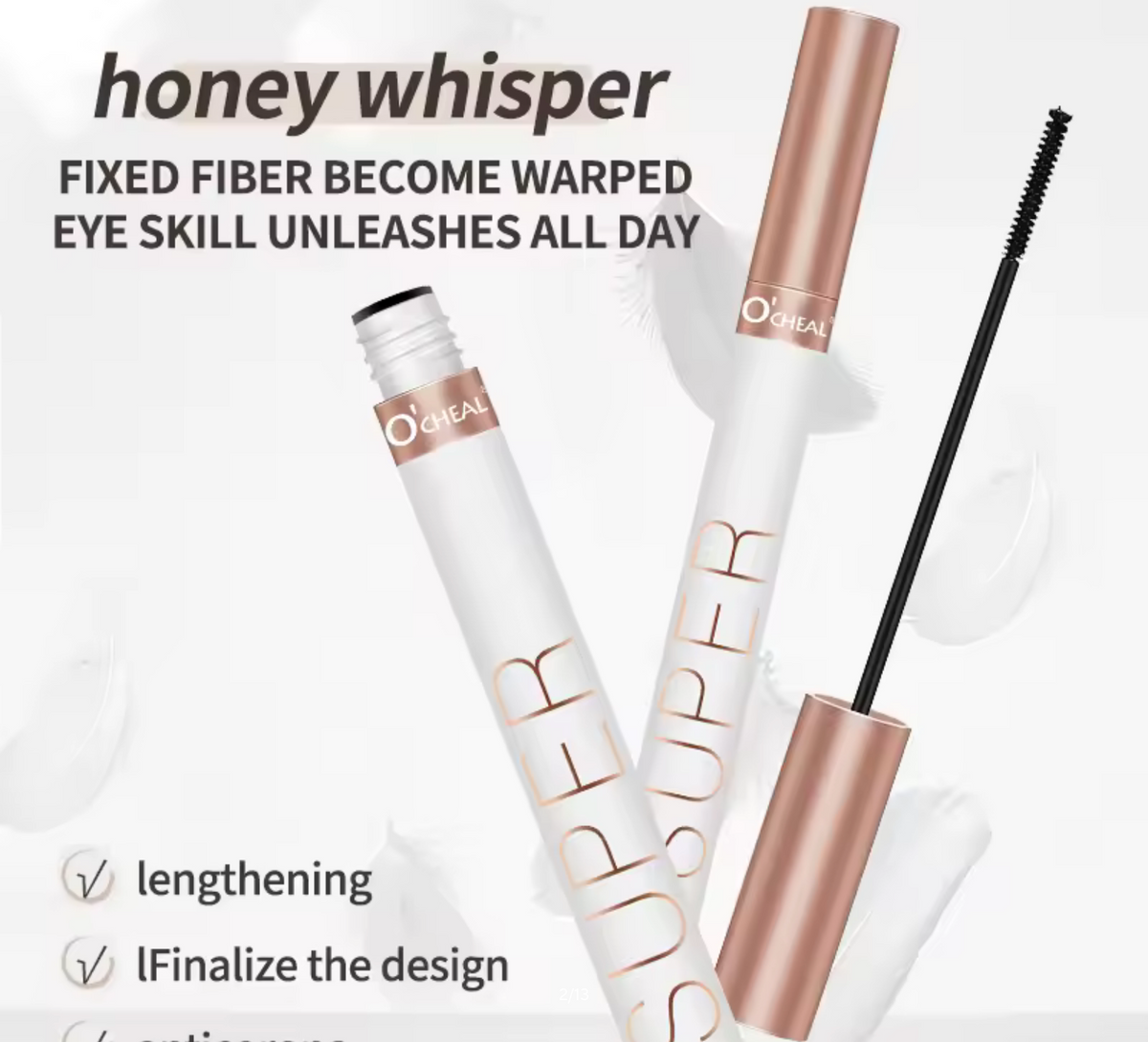 O'cheal Mascara Black Lash Eyelash Brush 3D Silk Thick Curling Lengthening Eyes Lashes Beauty Makeup Cosmetics Extension Mascara