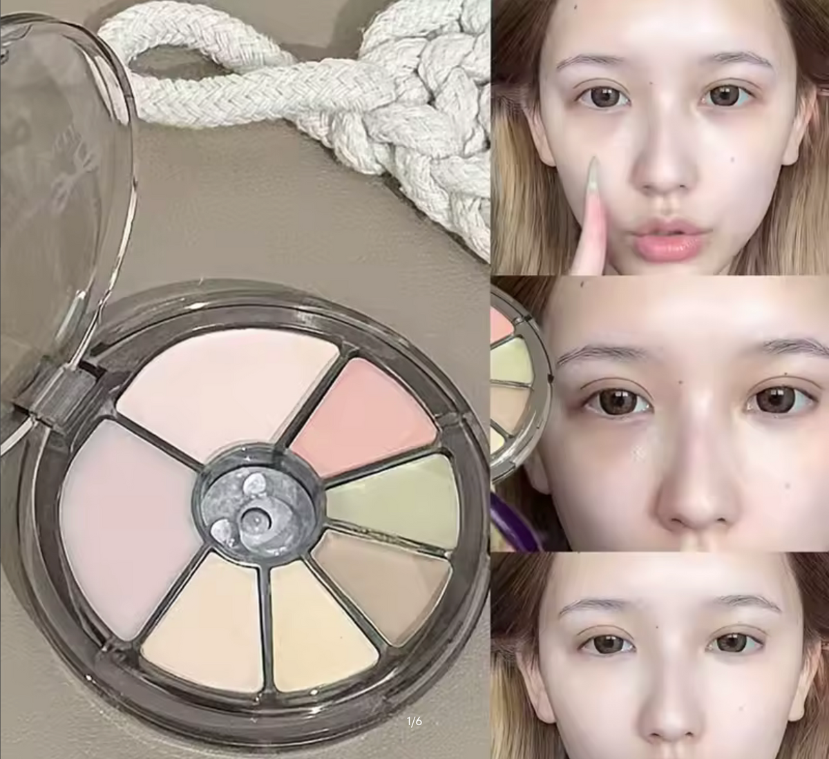 ART VALUE Seven Color Concealer Cream Makeup Palette Facial Base Brightening Isolate Cream Moisturizing Concealer Face Primer