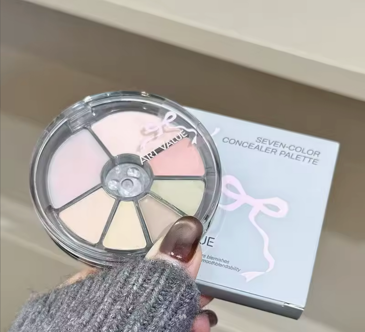 ART VALUE Seven Color Concealer Cream Makeup Palette Facial Base Brightening Isolate Cream Moisturizing Concealer Face Primer