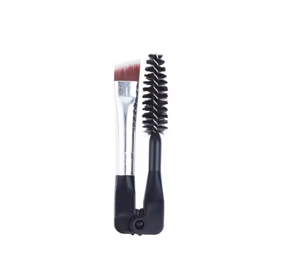 Eyelash Separator Portable Mascara Applicator Duo Angled Eyebrow Brush Foldable Spoolie Lash Brush