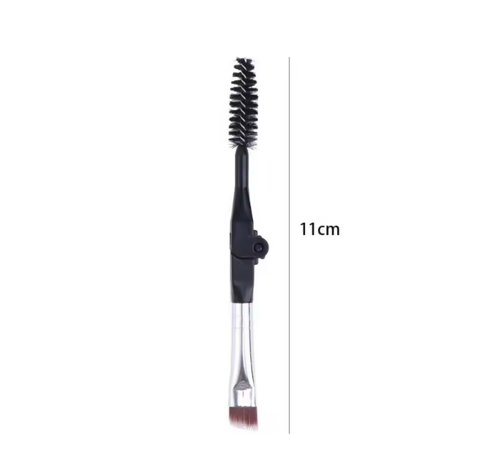 Eyelash Separator Portable Mascara Applicator Duo Angled Eyebrow Brush Foldable Spoolie Lash Brush