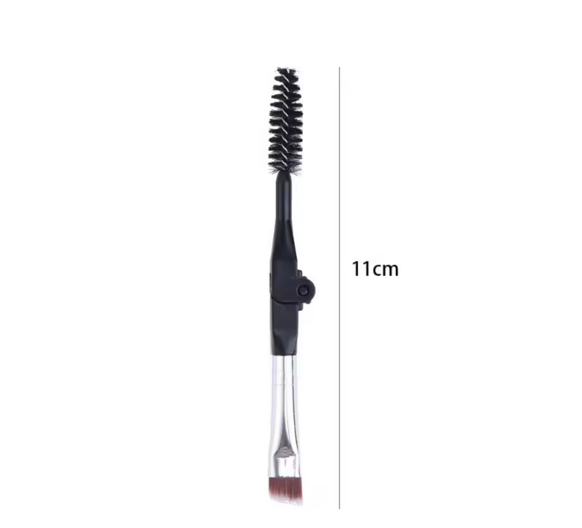 Eyelash Separator Portable Mascara Applicator Duo Angled Eyebrow Brush Foldable Spoolie Lash Brush