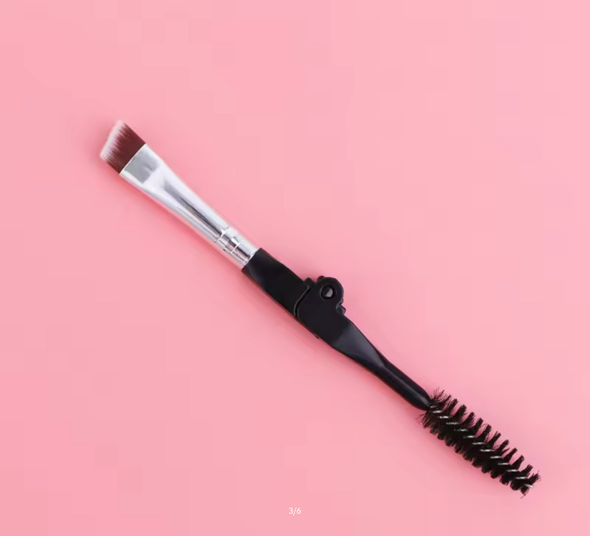Eyelash Separator Portable Mascara Applicator Duo Angled Eyebrow Brush Foldable Spoolie Lash Brush