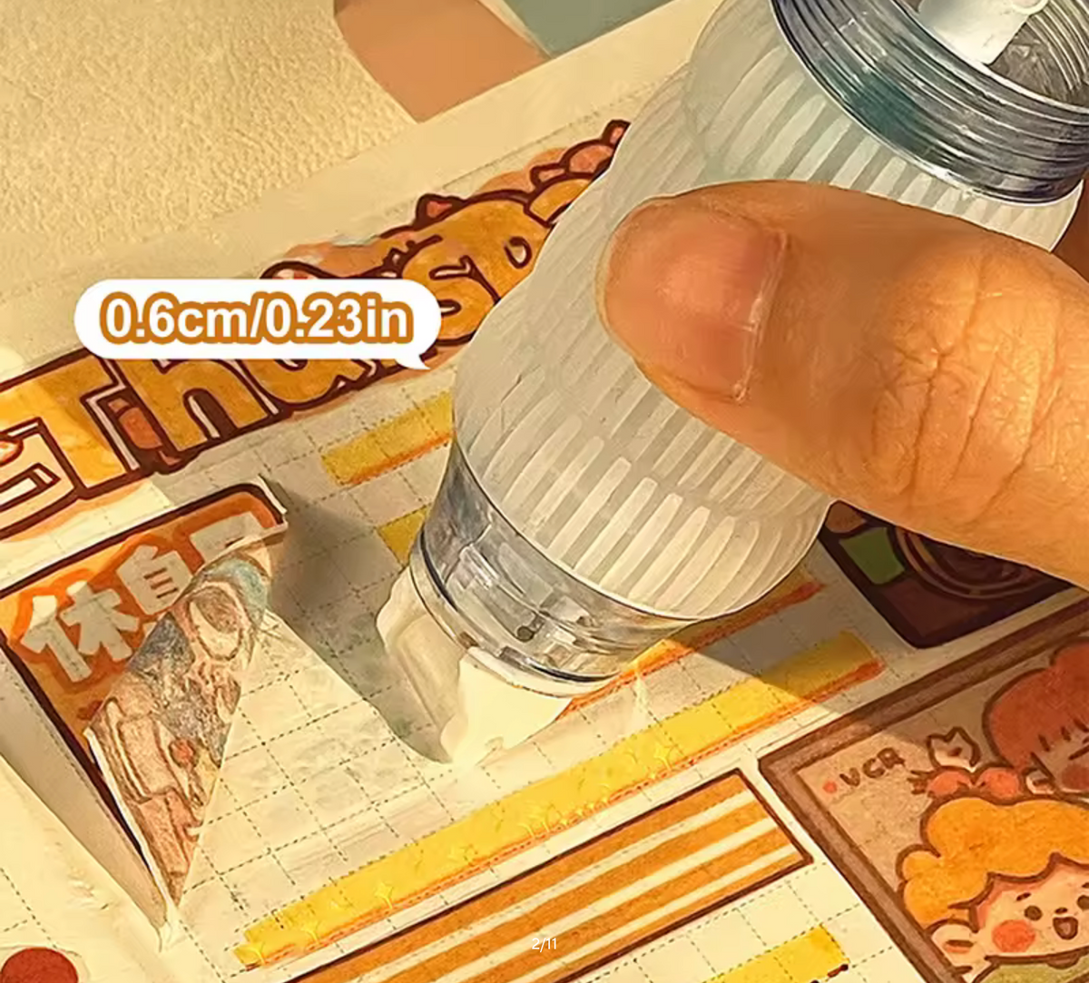 Transparent Dot Dispensing Double-sided Tape Replaceable Refills Handbook Dot Glue Stationery School Office Supplies