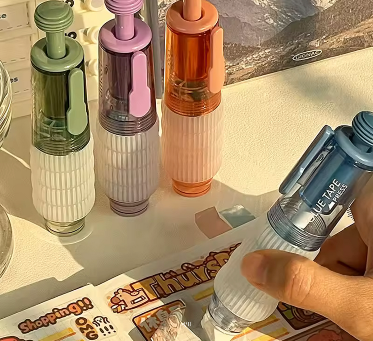 Transparent Dot Dispensing Double-sided Tape Replaceable Refills Handbook Dot Glue Stationery School Office Supplies
