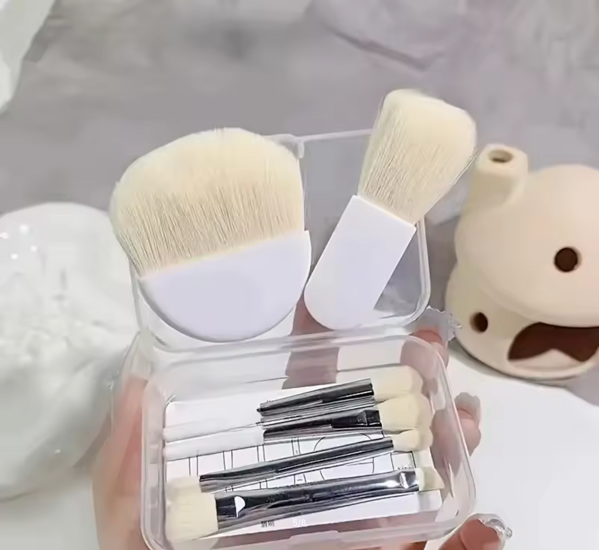 6Pcs Mini Makeup Brushes Set With Box Portable Cosmetic Powder Foundation Blush Blending Concealer Make Up Brushes Makeup Tool