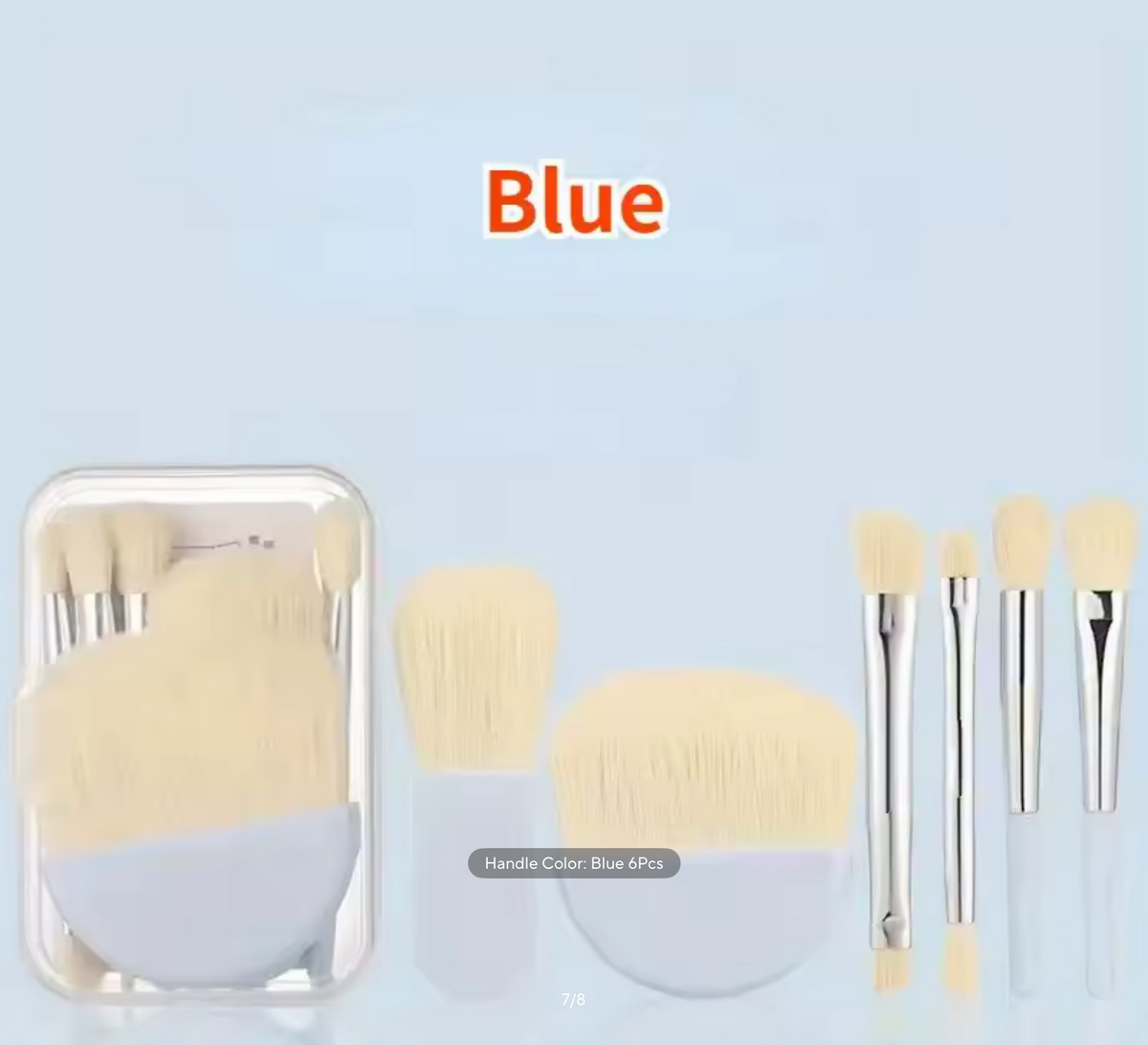 6Pcs Mini Makeup Brushes Set With Box Portable Cosmetic Powder Foundation Blush Blending Concealer Make Up Brushes Makeup Tool