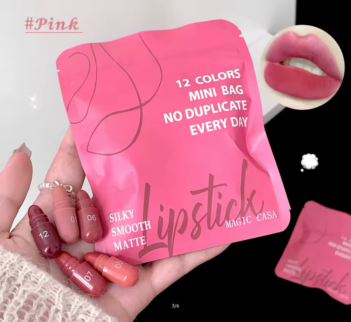 Magic Casa 12 Color Matte Lip Balm Set, Long-Lasting & Non-Fading, Perfect Gift for Women, Ideal for Makeup Festival