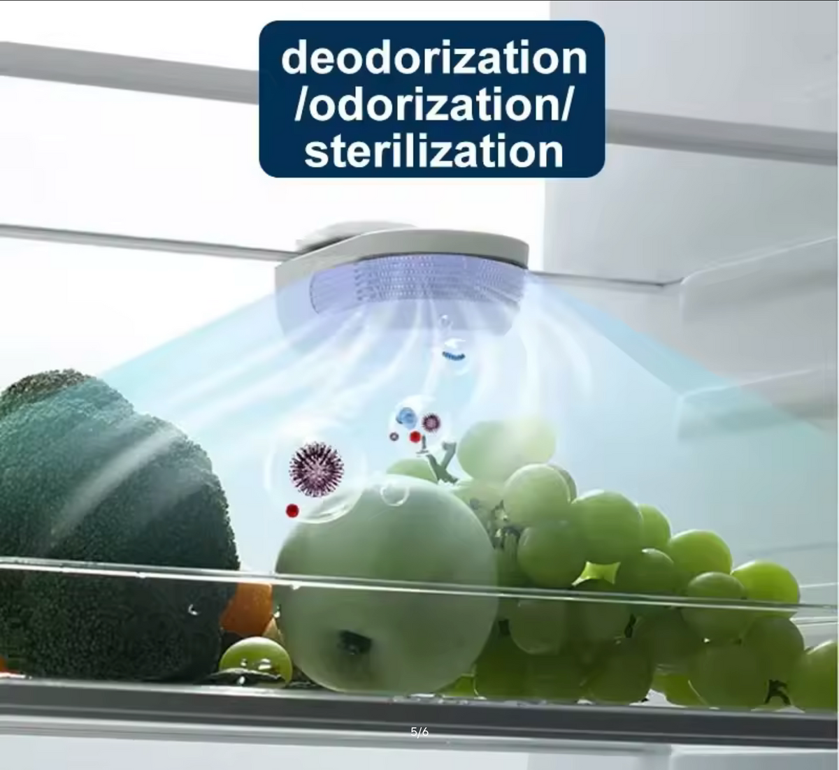 MORPHY RICHARDS Refrigerator Deodorizer Purifier Ozone Sterilization Deodorization Cleaner 2500mAh Rechargeable MR2060