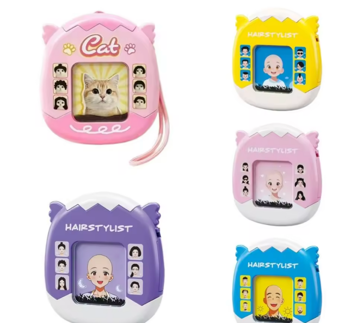Fidget DIY Hair Style Keychain Funny Mini Magnetic Drawing Painting Board Steel Bead Creative Cat Styling Pendant Car Pendant