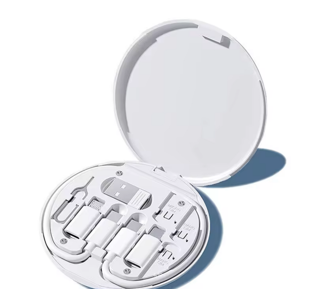 60W USB Data Fast Cable Micro USB Charge Line Multi-function Mini Digital Charging Cable Storage Box Cable Protector